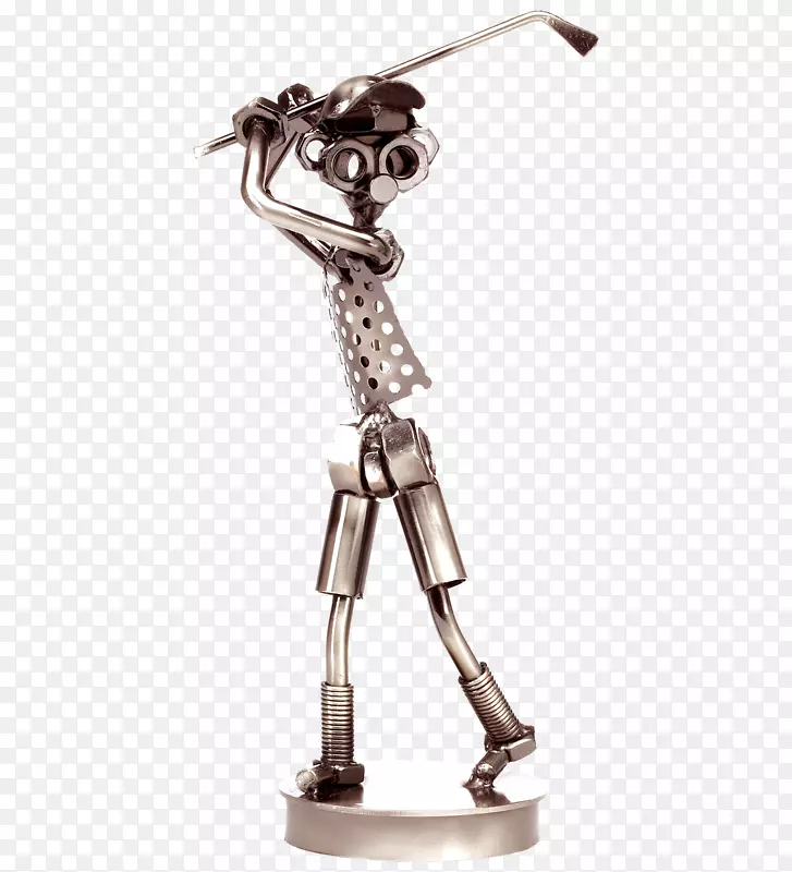 雕塑雕像铁少女铁人高尔夫