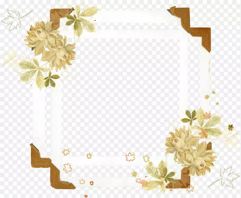 花卉画框剪贴画-秋季