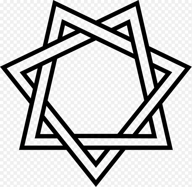 彭罗斯三角七格图画五点星幸运符号