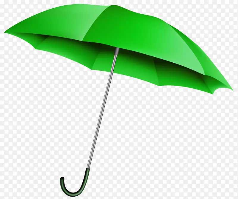 雨伞绿色剪贴画-坠落