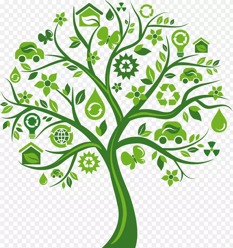 废物最小化再循环废物层级可持续发展树