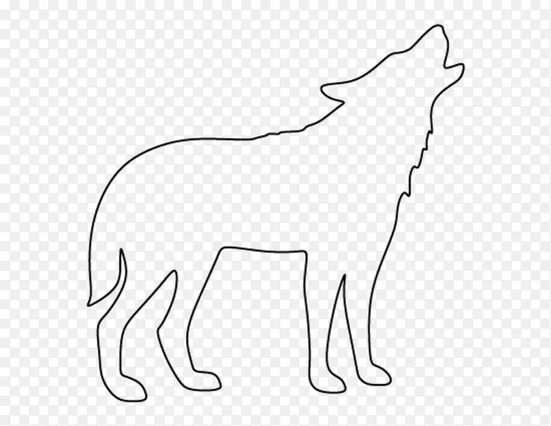 画狗北极狼夹艺术-动物轮廓