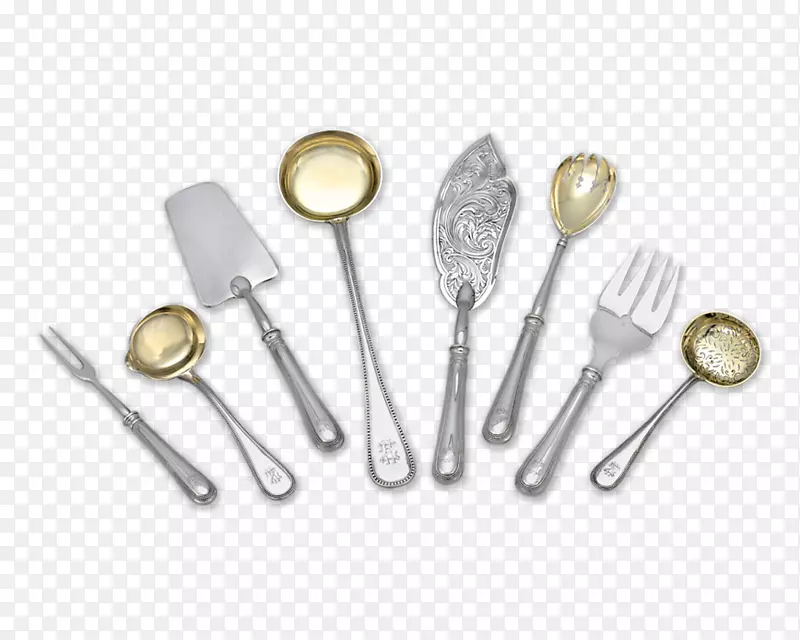 餐具、厨房用具、叉匙-银