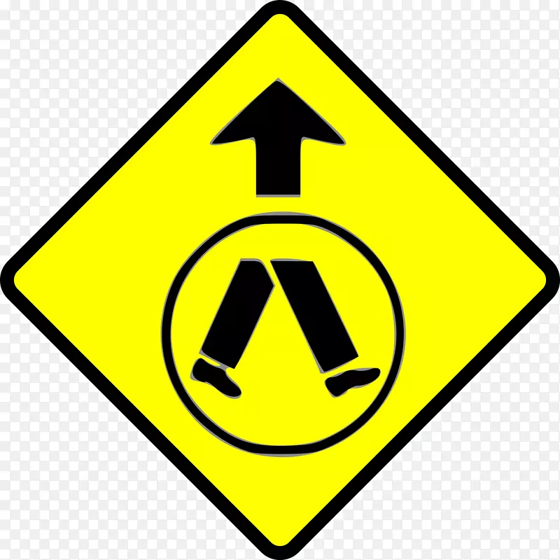 行人过路交通标志警告标志道路-交通标志