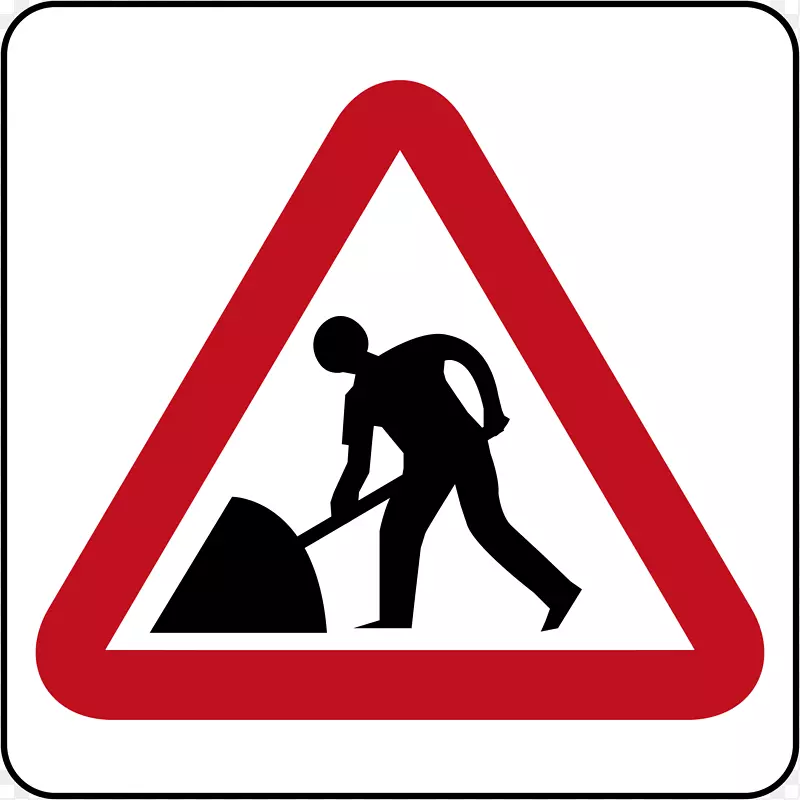 男同事交通标志道路工程-交通标志