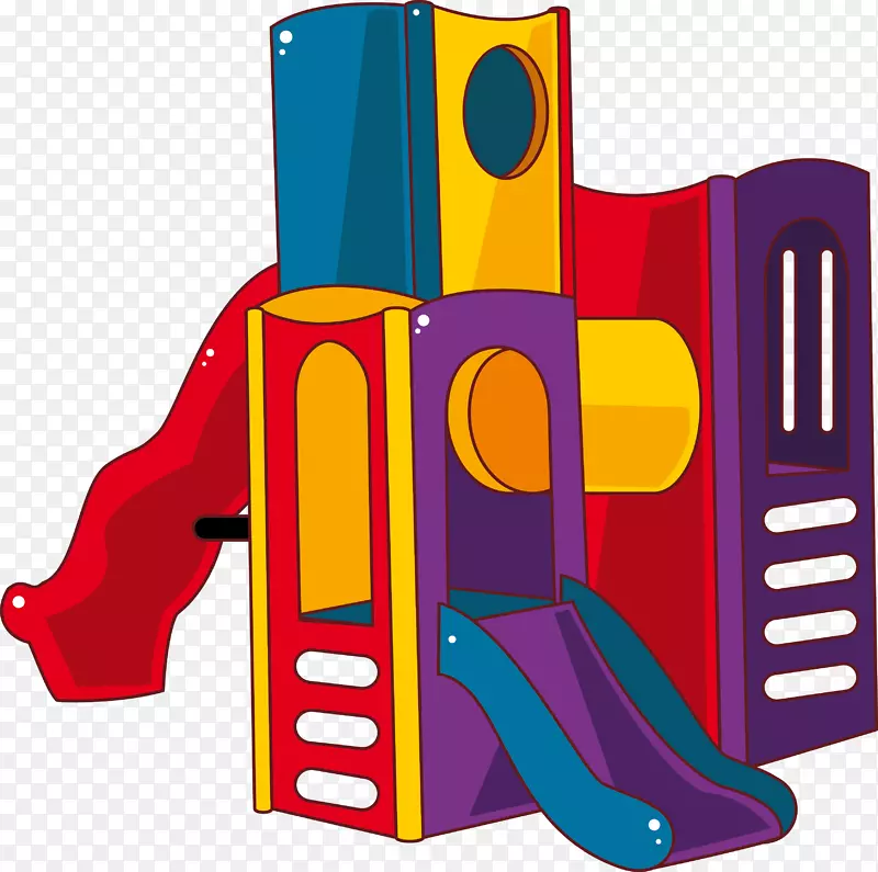 游乐场滑梯玩具剪贴画-玩具