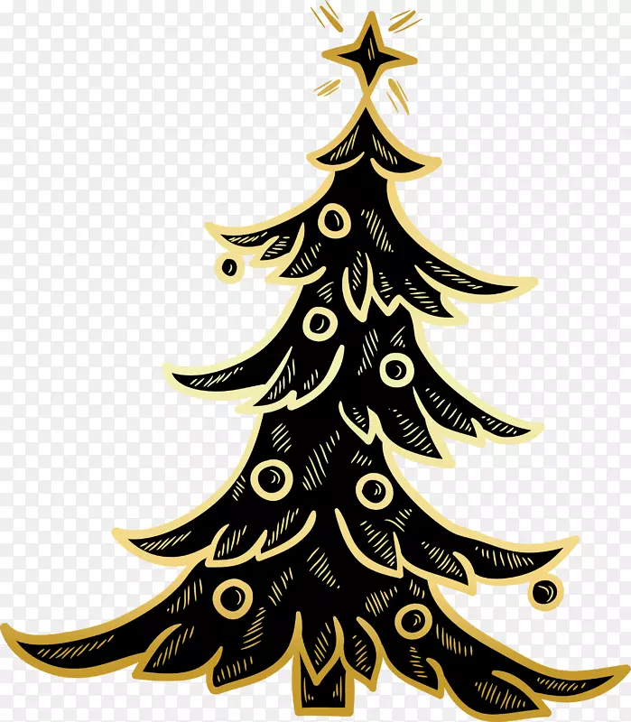 云杉圣诞树，冷杉，圣诞装饰品-圣诞树
