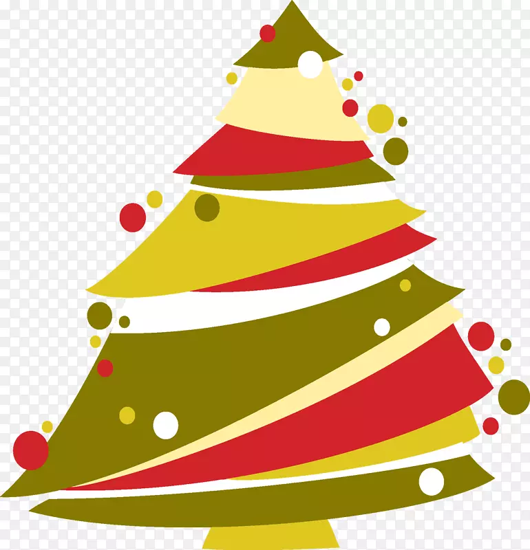 圣诞树装饰新年圣诞树剪贴画-圣诞树