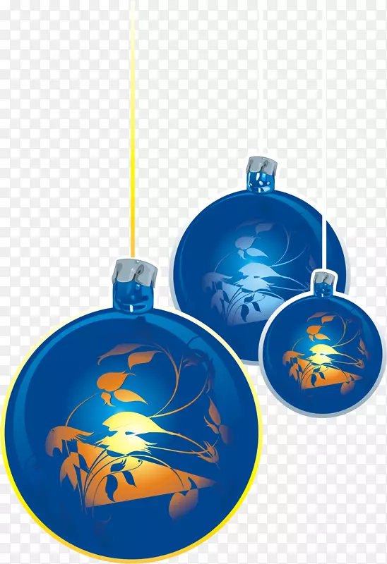 圣诞装饰品，蓝色花环