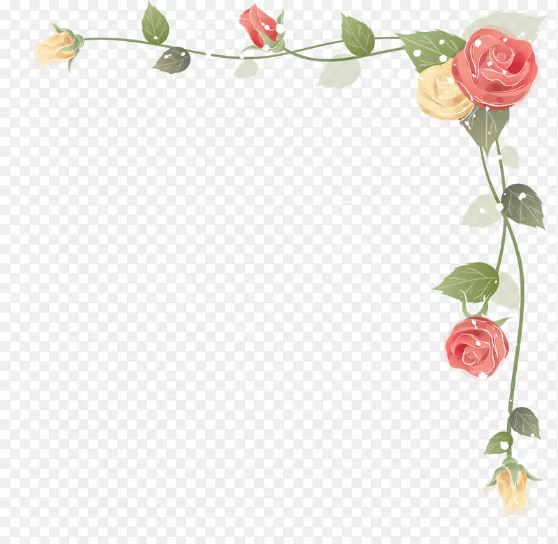画框玫瑰夹艺术-花卉