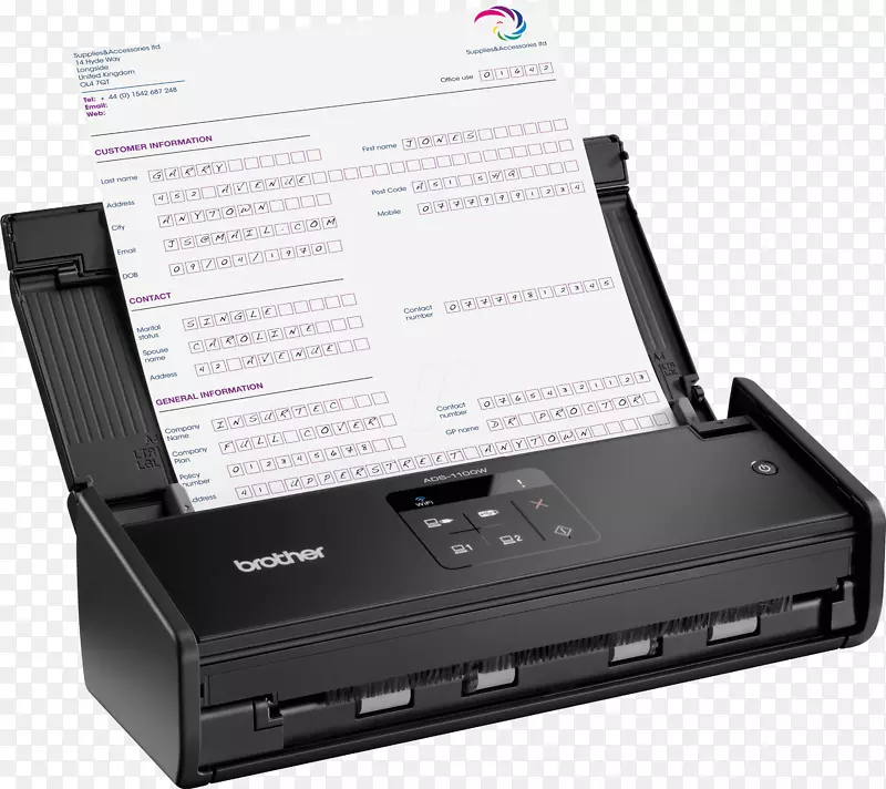 图像扫描器自动文件馈线无线标准纸张尺寸扫描器