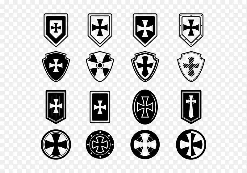 计算机图标标志圣殿骑士盾牌