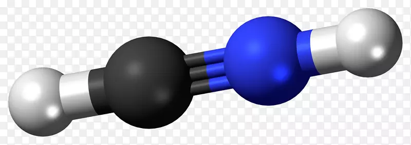 氰化氢球棒模型分子几何质子化球