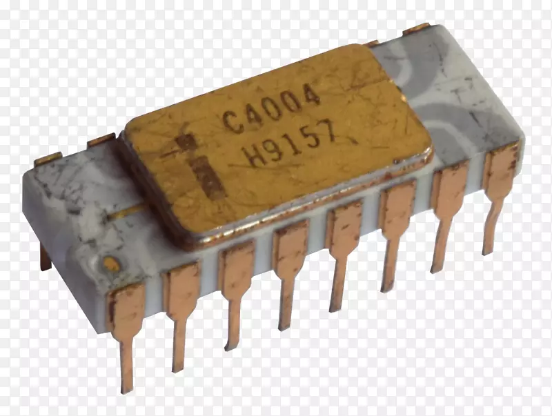 英特尔4004微处理器芯片集成电路和芯片英特尔