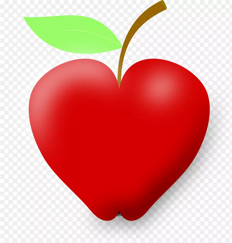 心苹果剪贴画-苹果水果