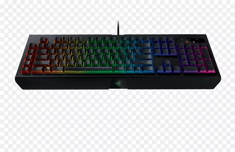 电脑键盘游戏键盘Razer公司。电气开关-黑色寡妇