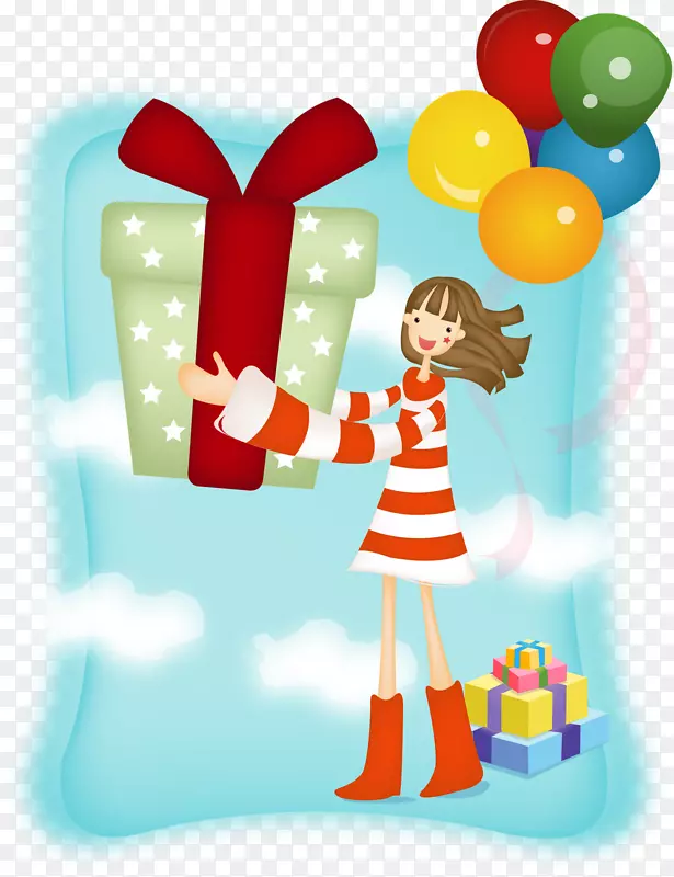 生日礼物儿童气球-生日快乐