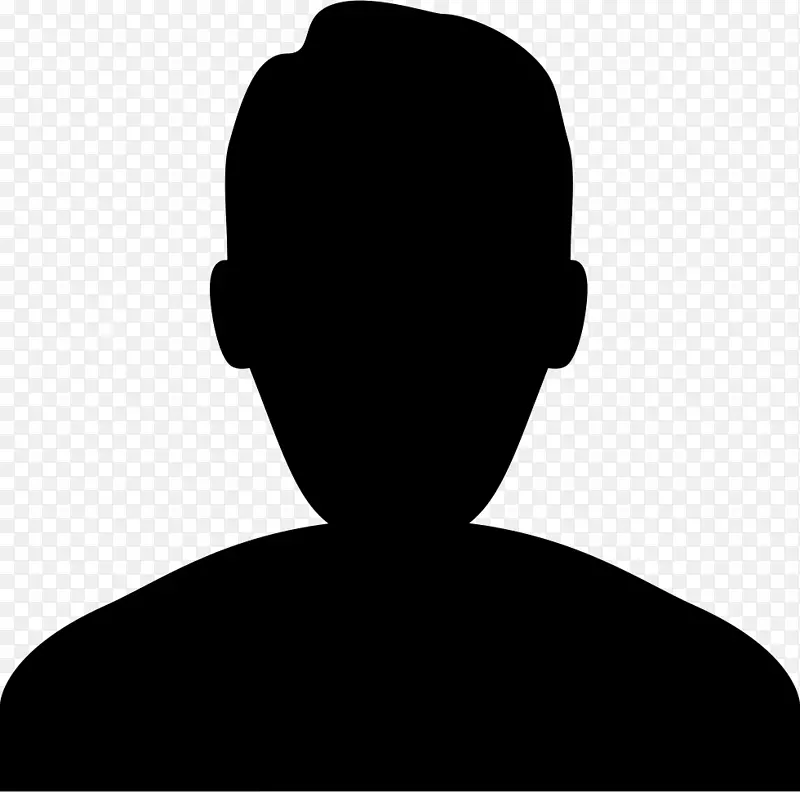 电脑图标剪影剪贴画细长男子