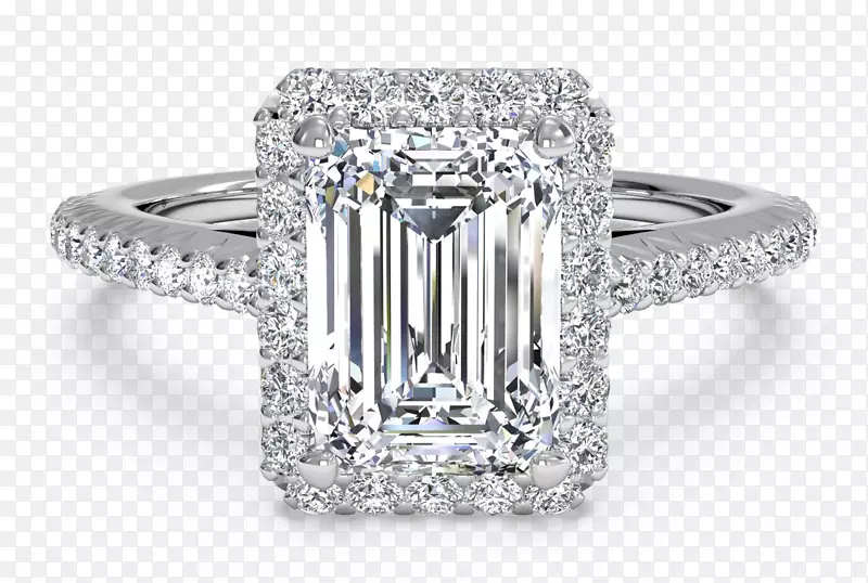 订婚戒指钻石切割结婚戒指-翡翠