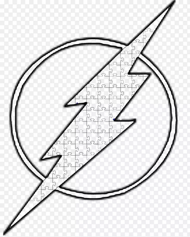 线条艺术Eobard Thawne闪光符号绘图-癌症符号
