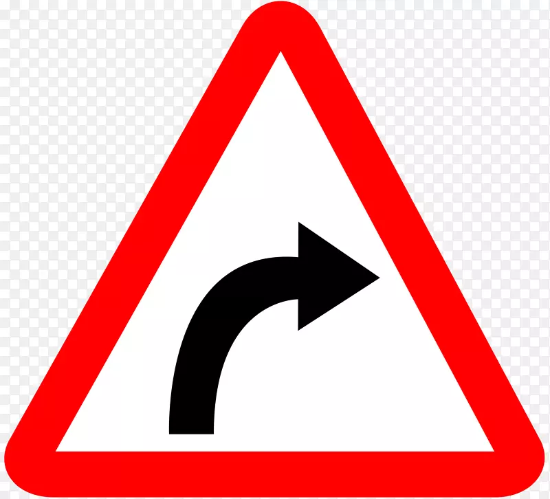 交通标志警告标志曲线道路-招牌
