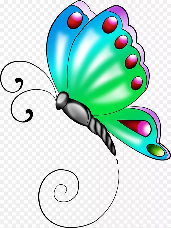 绘画回形针艺术-蝴蝶