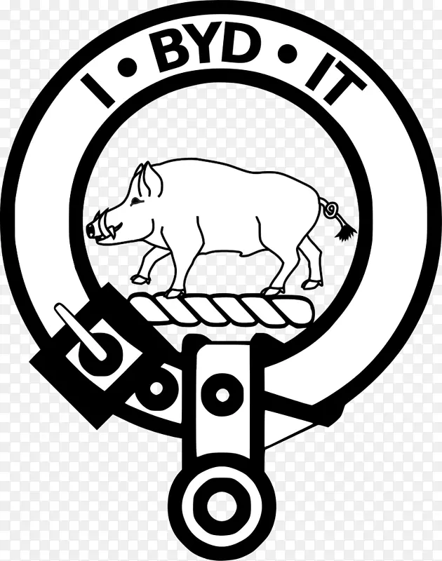 苏格兰罗瓦特部落弗雷泽徽章苏格兰部落坎贝尔野猪