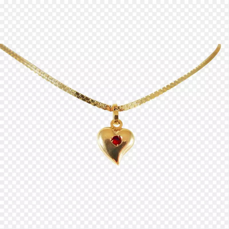 珠宝项链魅力及吊坠服装配件链-红宝石