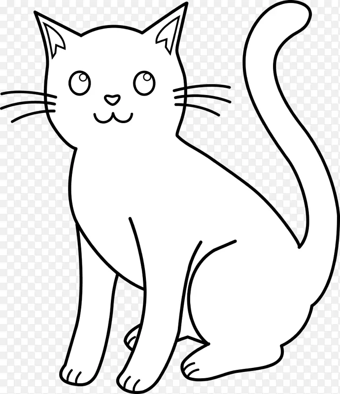 猫黑白剪贴画-蚊子