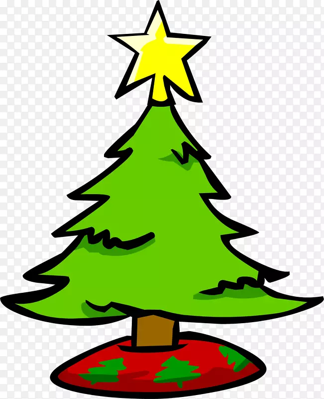 人造圣诞树剪贴画-圣诞树