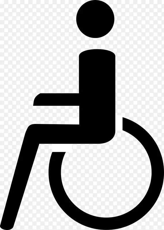 轮椅残疾标志剪贴画-轮椅