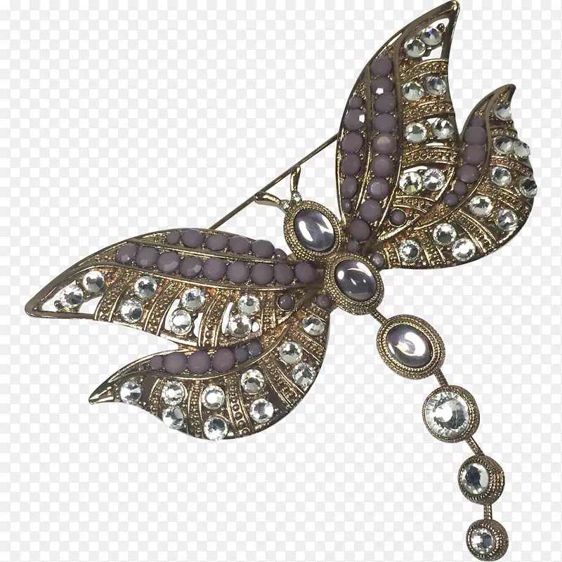 蝴蝶胸针服装饰品珠宝传粉器-蜻蜓