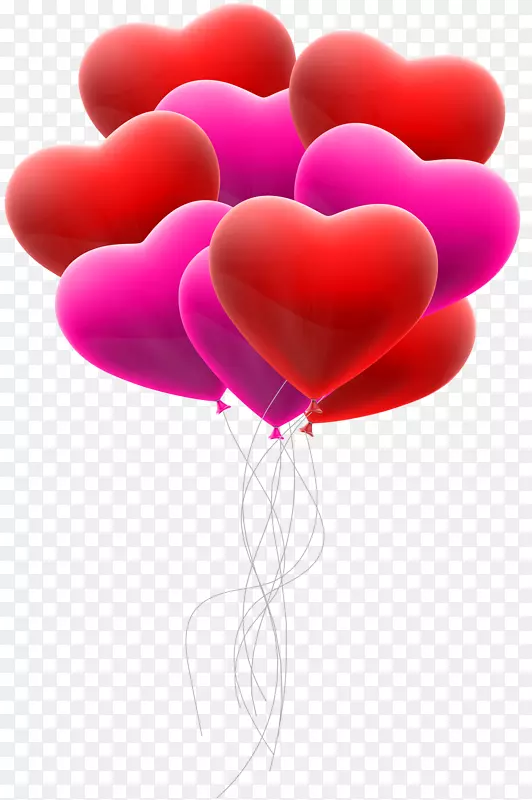 爱心气球情人节剪贴画-气球