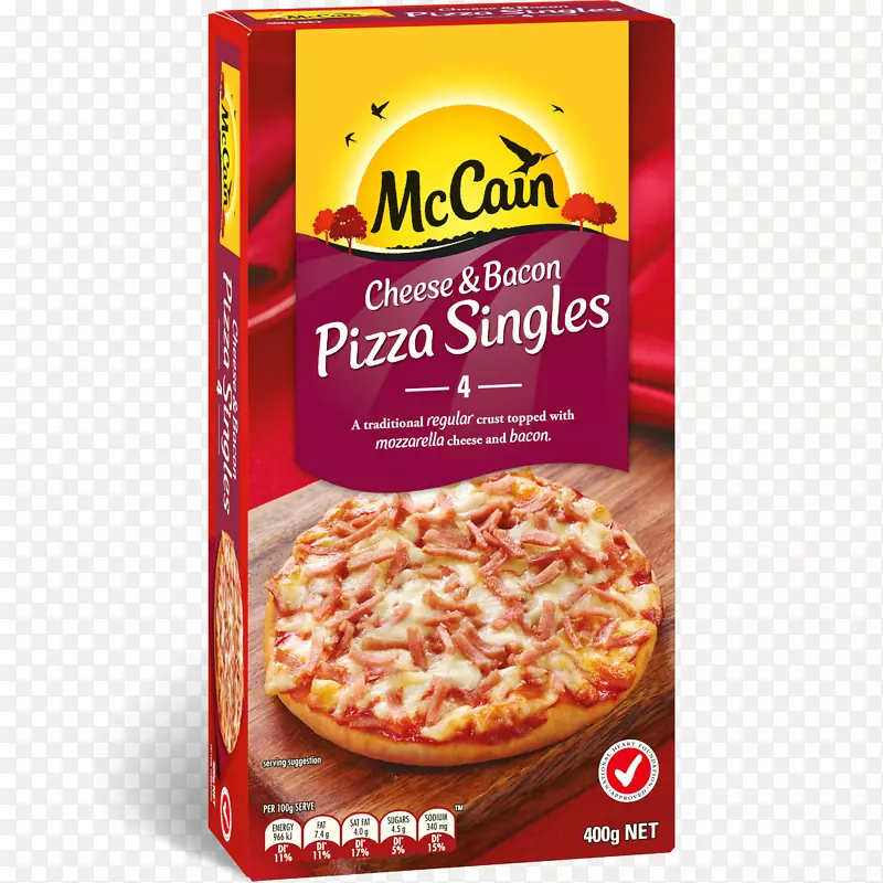 比萨饼奶酪麦凯恩食品潜艇三明治培根