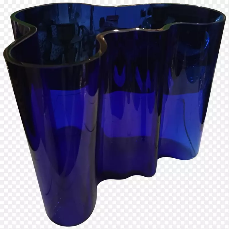 玻璃钴蓝塑料紫色花瓶