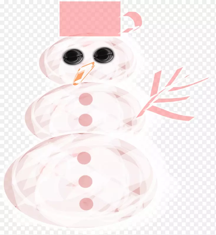 圣诞节装饰品雪人粉红m雪人