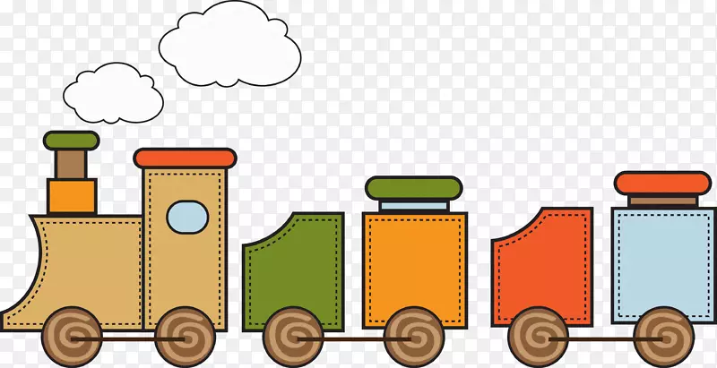 玩具火车和火车组贺卡和便笺卡玩具火车