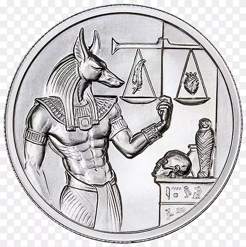 Anubis银制金衡重量正向和反向-Anubis