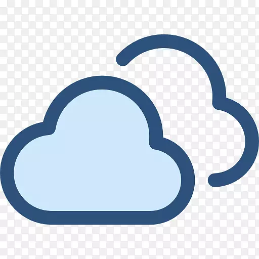 云计算机图标气象学天气剪辑艺术-多云