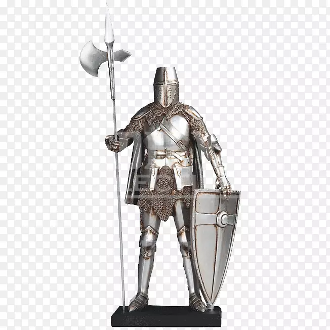 骑士中世纪盔甲战斧雕塑-哈伯德