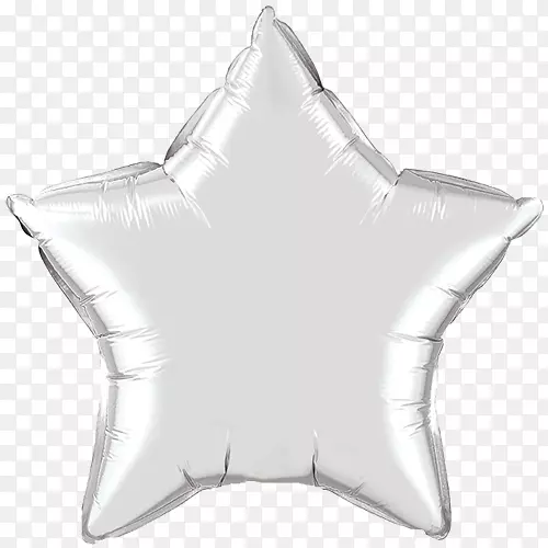 Mylar气球派对生日彩-银色明星