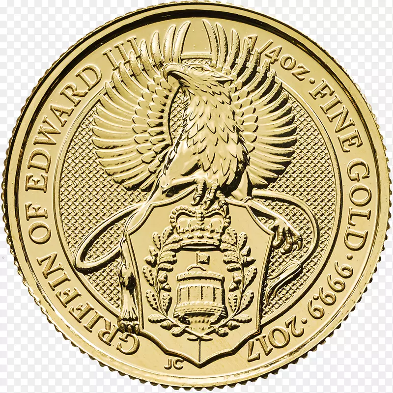 皇家造币，女王的野兽，金币，大不列颠金币-金币