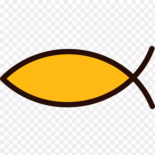 黄色剪贴画-死鱼
