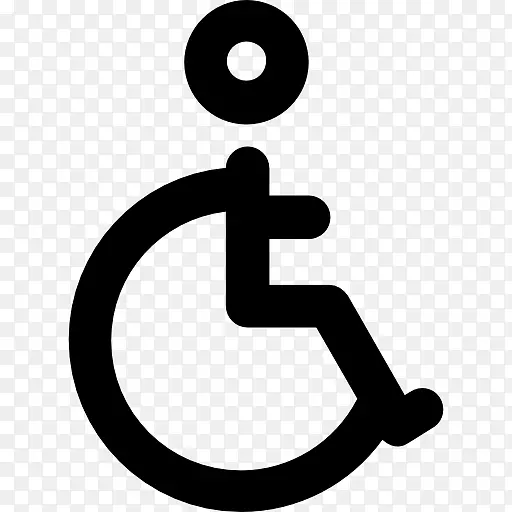 残疾电脑图标-轮椅