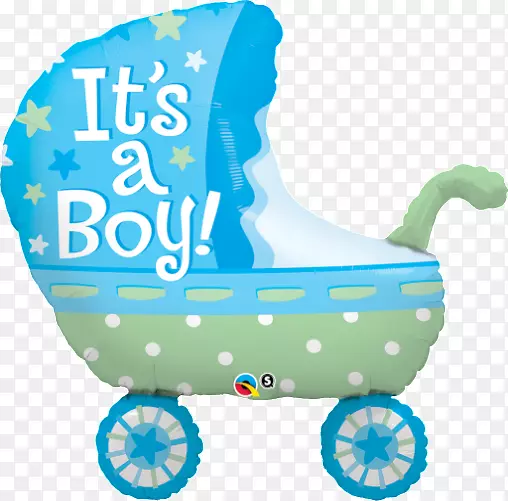 气球婴儿运送婴儿淋浴婴儿出生-婴儿车婴儿
