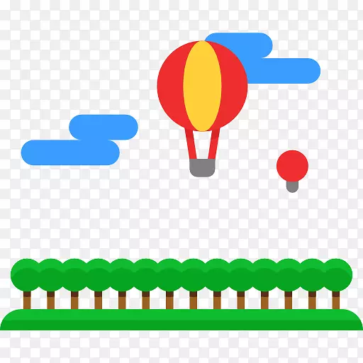 航空旅行飞行运输热气球-火山