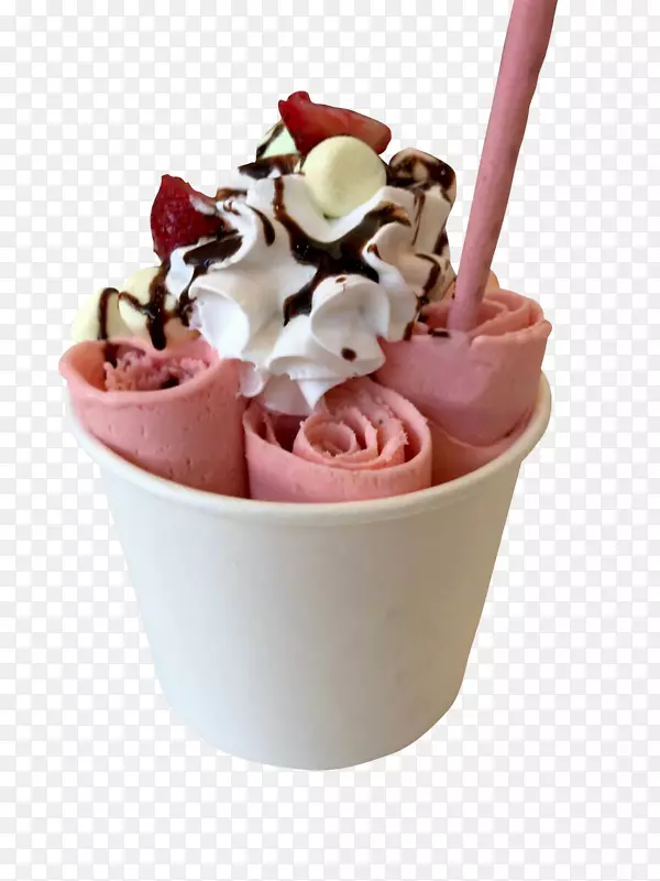 炒冰淇淋圣代冷冻酸奶冰淇淋