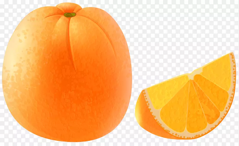 柑桔剪贴画-橙色