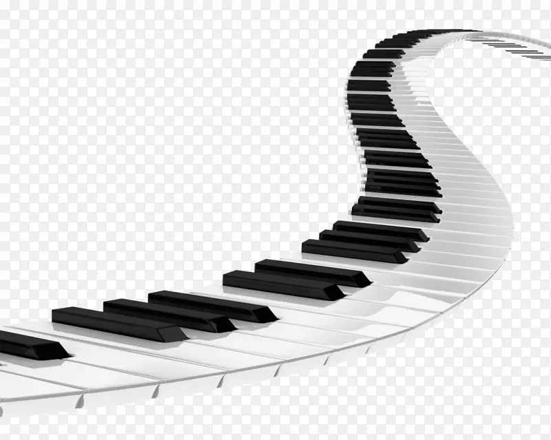音乐键盘钢琴剪辑艺术-钢琴卡通