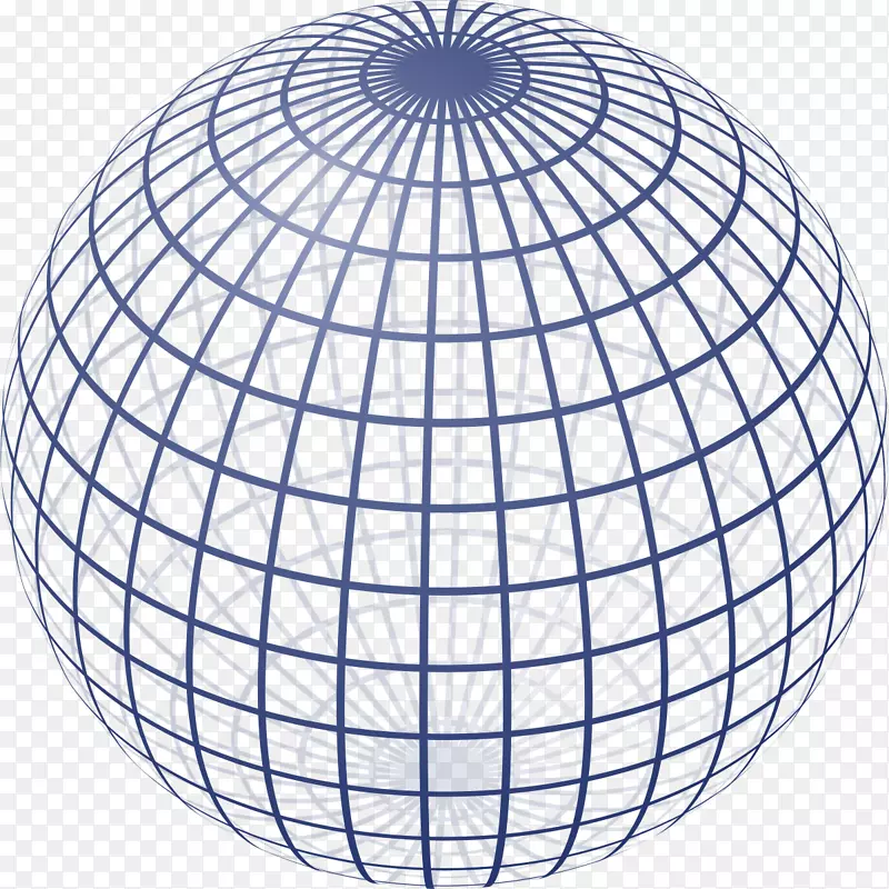 球体网站线框模型二维空间几何三维花